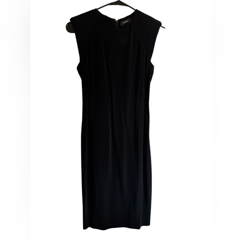 Theory LBD Sleeveless Pencil Dress Business Casual Black Dress (Size 0)